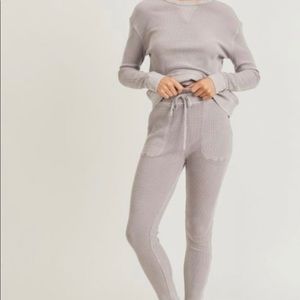 Cotton joggers and cotton top sold separately.